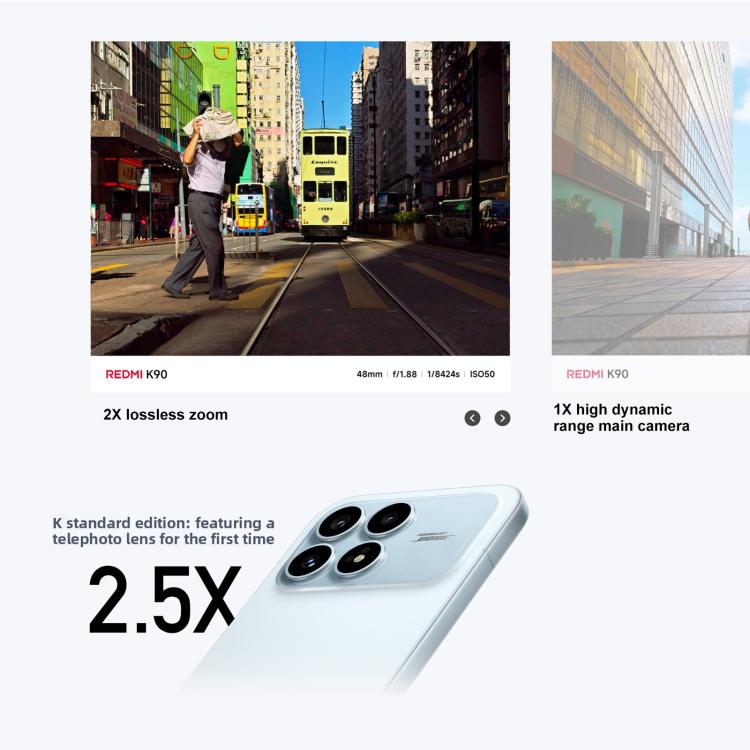 Xiaomi Redmi K90, 16GB+1TB, 6.59 inch Xiaomi HyperOS 3 Snapdragon 8 Elite Octa Core, NFC, Network: 5G, 16GB+1TB