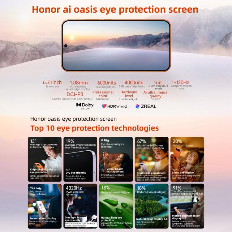 Honor Magic8 Pro Air, 12GB+256GB, Screen Fingerprint, 6.31 inch MagicOS 10.0 / Android 16 Dimensity 9500 Octa Core, Network: 5G, NFC, OTG, 12GB+256GB