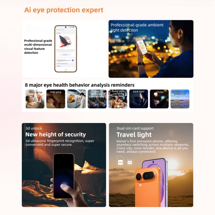 Honor Magic8 Pro Air, 16GB+1TB, Screen Fingerprint, 6.31 inch MagicOS 10.0 / Android 16 Dimensity 9500 Octa Core, Network: 5G, NFC, OTG, 16GB+1TB