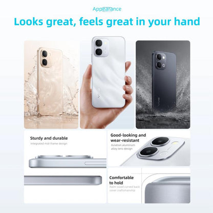 vivo Y6, 8GB+128GB, Side Fingerprint, 6.75 inch Android 16 OriginOS 6 Snapdragon 4 Gen 2 Octa Core, OTG, NFC, Network: 5G, 8GB+128GB
