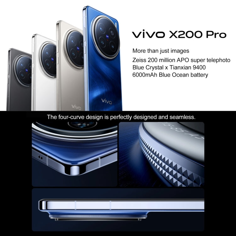 vivo X200 Pro Satellite Communication Edition, 16GB+1TB, Face ID / Screen Fingerprint Identification, 6.78 inch Android 15 Dimensity 9400 Octa Core, OTG, NFC, Network: 5G, Support Google Play, X200 Pro  Satellite, 16GB+1TB