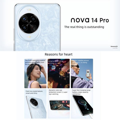 Huawei nova 14 Pro, 12GB+256GB, Side Fingerprint Identification, 6.78 inch HarmonyOS 5.0, NFC, OTG, Not Support Google Play, 12GB+256GB, nova 14 Pro, 12GB+256GB