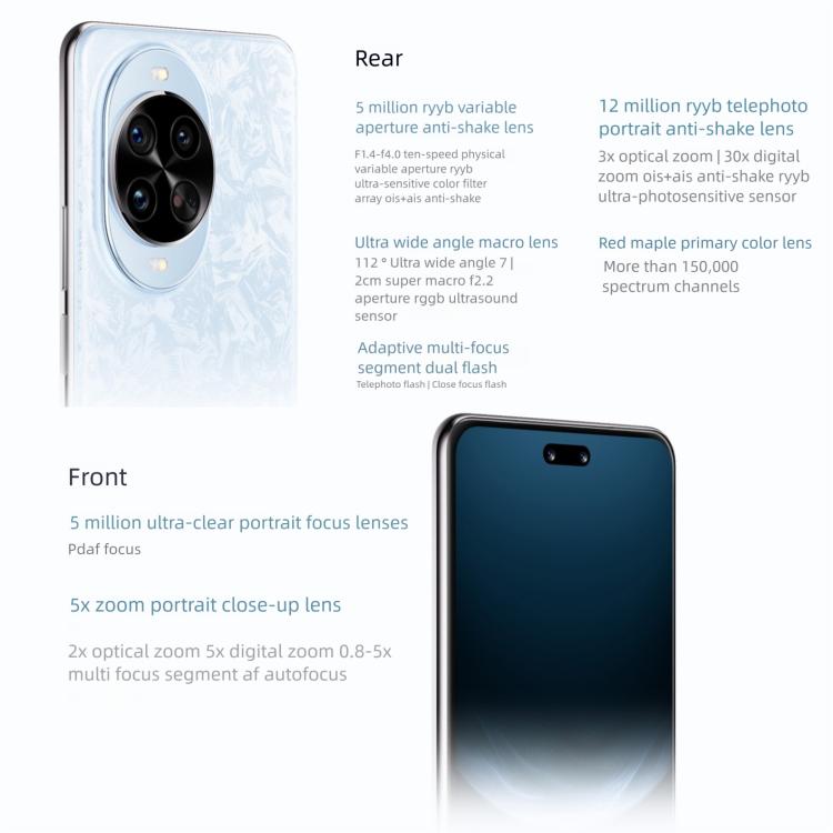 Huawei nova 14 Pro, 12GB+256GB, Side Fingerprint Identification, 6.78 inch HarmonyOS 5.0, NFC, OTG, Not Support Google Play, 12GB+256GB, nova 14 Pro, 12GB+256GB