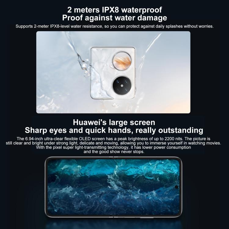 HUAWEI Pocket 2 Premium Edition, 12GB+256GB, 6.94 inch + 1.15 inch HarmonyOS 4.3 Octa Core, OTG, NFC, Not Support Google Play, 12GB+256GB