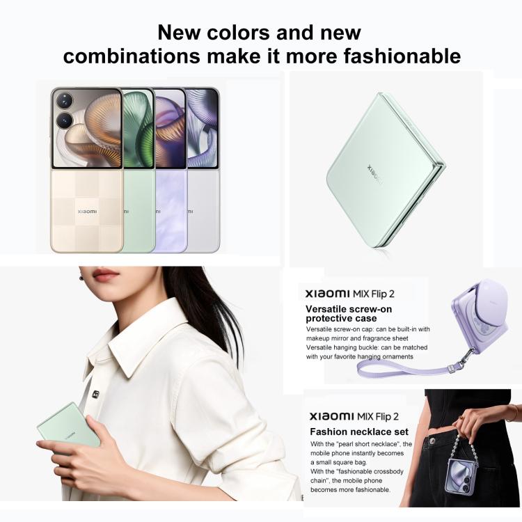 Xiaomi MIX Flip 2, 12GB+256GB, 6.86 inch + 4.01 inch Xiaomi HyperOS 2 Snapdragon 8 Elite Octa Core, NFC, Network: 5G, 12GB+256GB