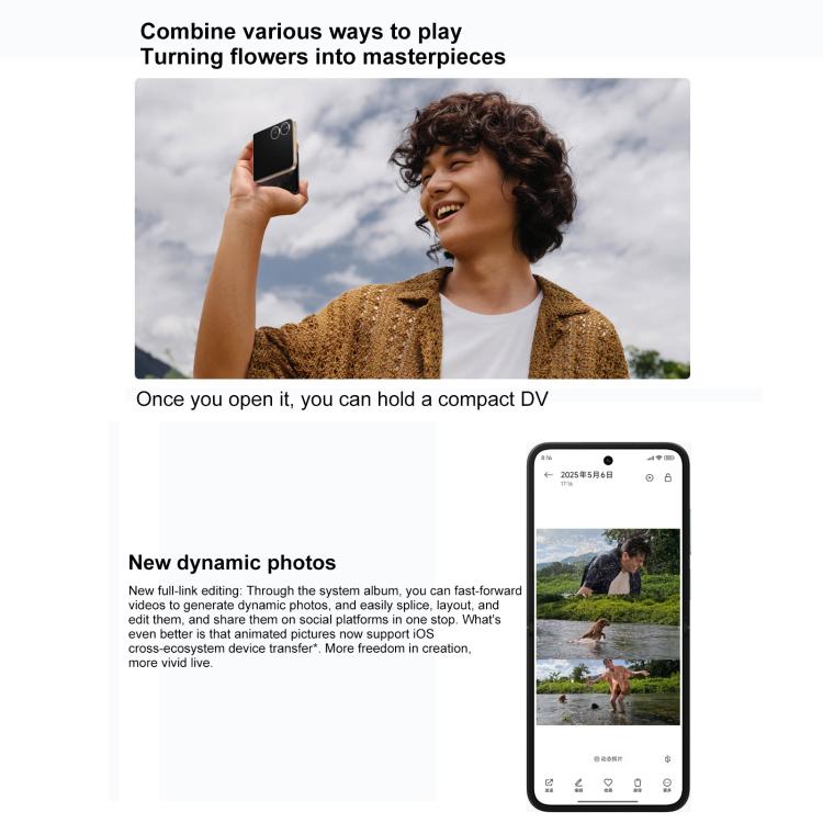 Xiaomi MIX Flip 2, 16GB+1TB, 6.86 inch + 4.01 inch Xiaomi HyperOS 2 Snapdragon 8 Elite Octa Core, NFC, Network: 5G, 16GB+1TB