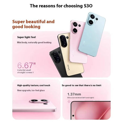 vivo S30, 12GB+512GB, Screen Fingerprint, 6.67 inch Android 15 Snapdragon 7 Gen 4 Octa Core, OTG, NFC, Network: 5G, Support Google Play, 12GB+512GB