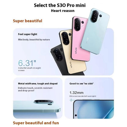 vivo S30 Pro mini, 12GB+256GB, Screen Fingerprint Identification, 6.31 inch Android 15 Dimensity 9400+ Octa Core, OTG, NFC, Network: 5G, Support Google Play, 12GB+256GB
