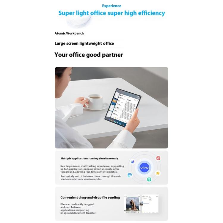 vivo X Fold5, 12GB+256GB, 8.03 inch + 6.53 inch Android 15 OriginOS 5 Snapdragon 8 Gen 3 Octa Core, OTG, NFC, Network: 5G, 12GB+256GB