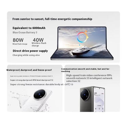 vivo X Fold5, 12GB+512GB, 8.03 inch + 6.53 inch Android 15 OriginOS 5 Snapdragon 8 Gen 3 Octa Core, OTG, NFC, Network: 5G, 12GB+512GB