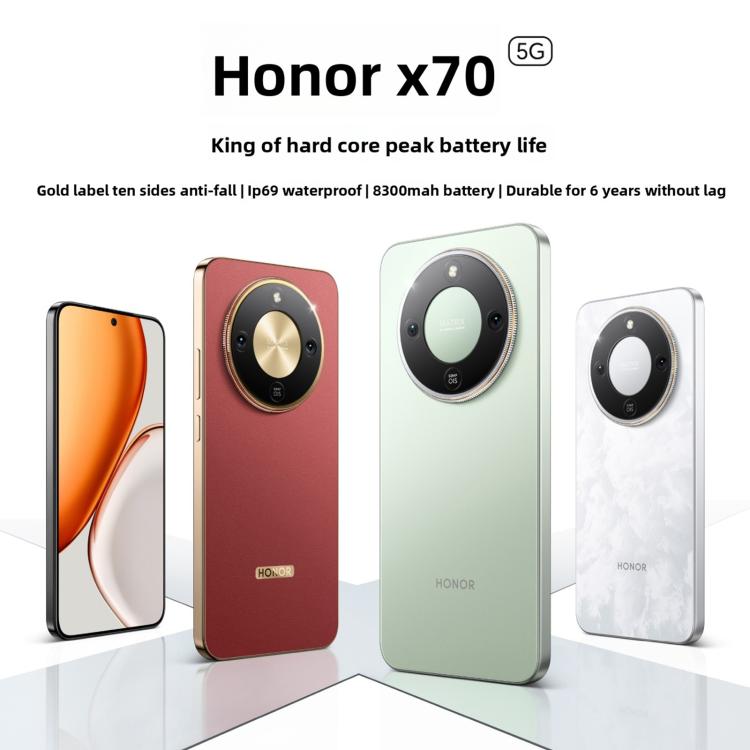 HonorX70, 8GB+128GB, Screen Fingerprint, 6.79 inch MagicOS 9.0 Snapdragon 6 Gen 4 Octa Core, Network: 5G, OTG, NFC, Support Google Play, 8GB+128GB