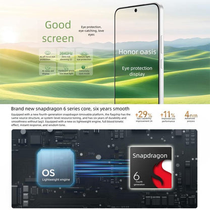 HonorX70, 8GB+128GB, Screen Fingerprint, 6.79 inch MagicOS 9.0 Snapdragon 6 Gen 4 Octa Core, Network: 5G, OTG, NFC, Support Google Play, 8GB+128GB