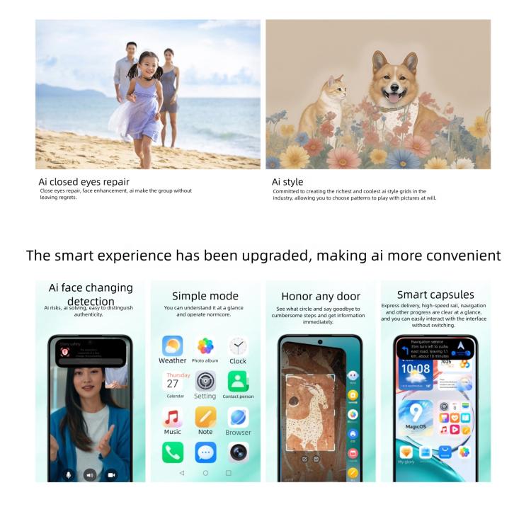 Honor Play 70 Plus, 12GB+256GB, Side Fingerprint, 6.77 inch MagicOS 9.0 Snapdragon 6s Gen 3 Octa Core, Network: 5G, NFC, OTG, 12GB+256GB