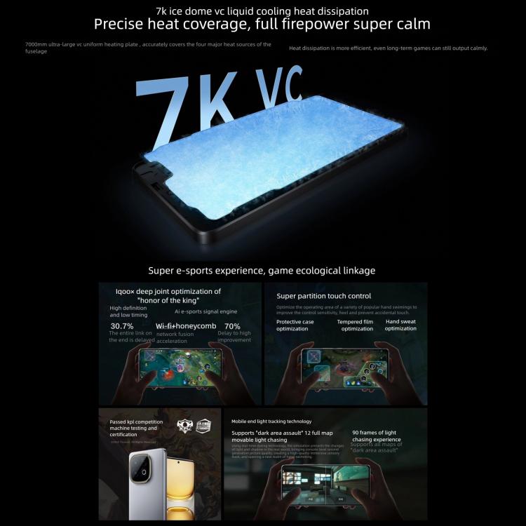 vivo iQOO Z10 Turbo+, 12GB+256GB, Screen Fingerprint, 6.78 inch Android 15 OriginOS 5 Snapdragon 8 Elite Octa Core, OTG, NFC, Network: 5G, Support Google Play, 12GB+256GB