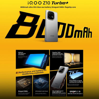 vivo iQOO Z10 Turbo+, 16GB+256GB, Screen Fingerprint, 6.78 inch Android 15 OriginOS 5 Snapdragon 8 Elite Octa Core, OTG, NFC, Network: 5G, Support Google Play, 16GB+256GB