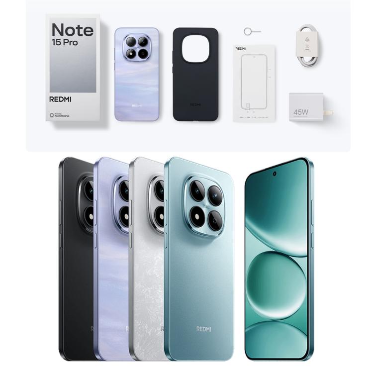Xiaomi Redmi Note 15 Pro 5G, 12GB+512GB, 6.83 inch Xiaomi HyperOS 2 Dimensity 7400-Ultra Octa Core, Network: 5G, NFC, 12GB+512GB