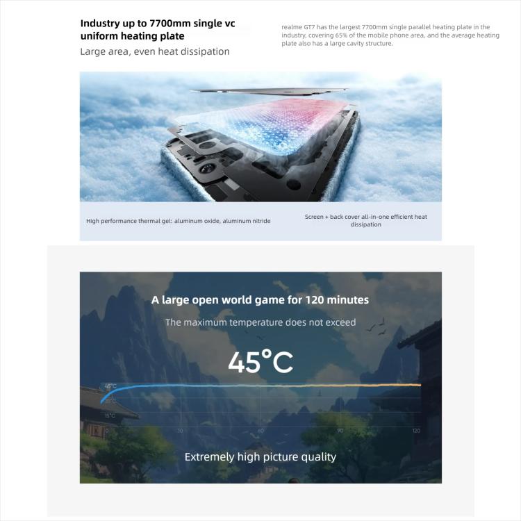 Realme GT7, 12GB+256GB, 6.8 inch Android 15 / Realme UI 6.0 MediaTek Dimensity 9400+ Octa Core, NFC, Network: 5G, Support Google Play, 12GB+256GB
