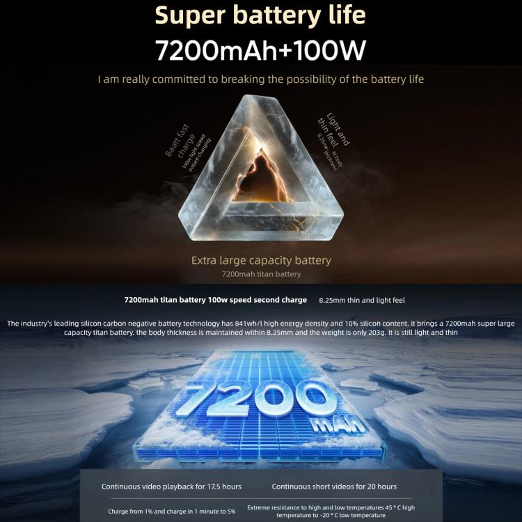 Realme GT7, 16GB+256GB, 6.8 inch Android 15 / Realme UI 6.0 MediaTek Dimensity 9400+ Octa Core, NFC, Network: 5G, Support Google Play, 16GB+256GB