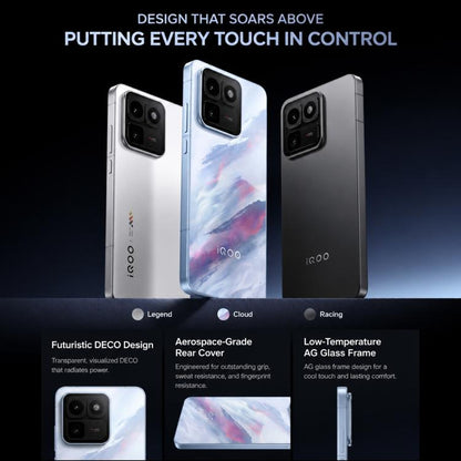 vivo iQOO 15T, 16GB+256GB, Ultrasonic 3D Fingerprint, 6.82 inch Android 16 OriginOS 6 Dimensity 9500 Monster Octa Core, OTG, NFC, Network: 5G, Support Google Play, 16GB+256GB