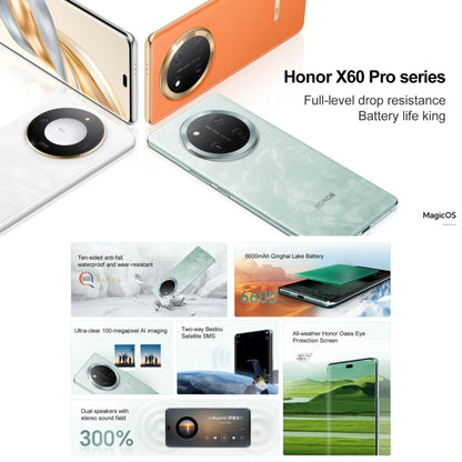 Honor X60 Pro, 8GB+128GB, Side Fingerprint, 6.78 inch MagicOS 8.0 Snapdragon 6 Gen1 Octa Core, Network: 5G, OTG, Not Support Google Play, 8GB+128GB