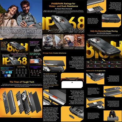 Blackview BL7000 Rugged Phone, 8GB+256GB, 6.78 inch Android 15 MediaTek Dimensity 6300 Octa Core, Network: 5G, NFC, OTG, 8GB+256GB