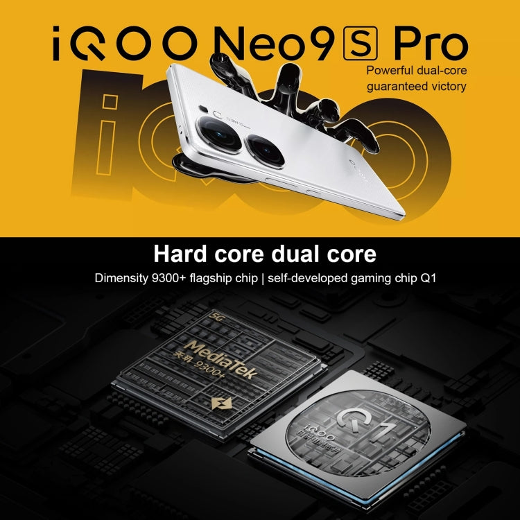 vivo iQOO Neo9S Pro, Dual Back Cameras, 12GB+512GB, Face ID / Fingerprint Identification, 6.78 inch Android 14 OriginOS 4 Dimensity 9300+ Octa Core, OTG, NFC, Network: 5G, Support Google Play, vivo iQOO Neo9S Pro, 12GB+512GB