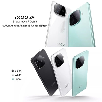 vivo iQOO Z9, Dual Back Cameras, 12GB+256GB, Face ID Screen Fingerprint Identification, 6.78 inch Android 14.0 OriginOS 4 Snapdragon 7 Gen 3 Octa Core 2.63GHz, OTG, NFC, Network: 5G, Support Google Play, vivo iQOO Z9, 12GB+256GB