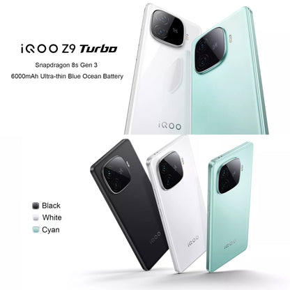 vivo iQOO Z9 Turbo, Dual Back Cameras, 16GB+512GB, Face ID Screen Fingerprint Identification, 6.78 inch Android 14.0 OriginOS 4 Snapdragon 8s Gen 3 Octa Core 3.0GHz, OTG, NFC, Network: 5G, Support Google Play, vivo iQOO Z9 Turbo, 16GB+512GB