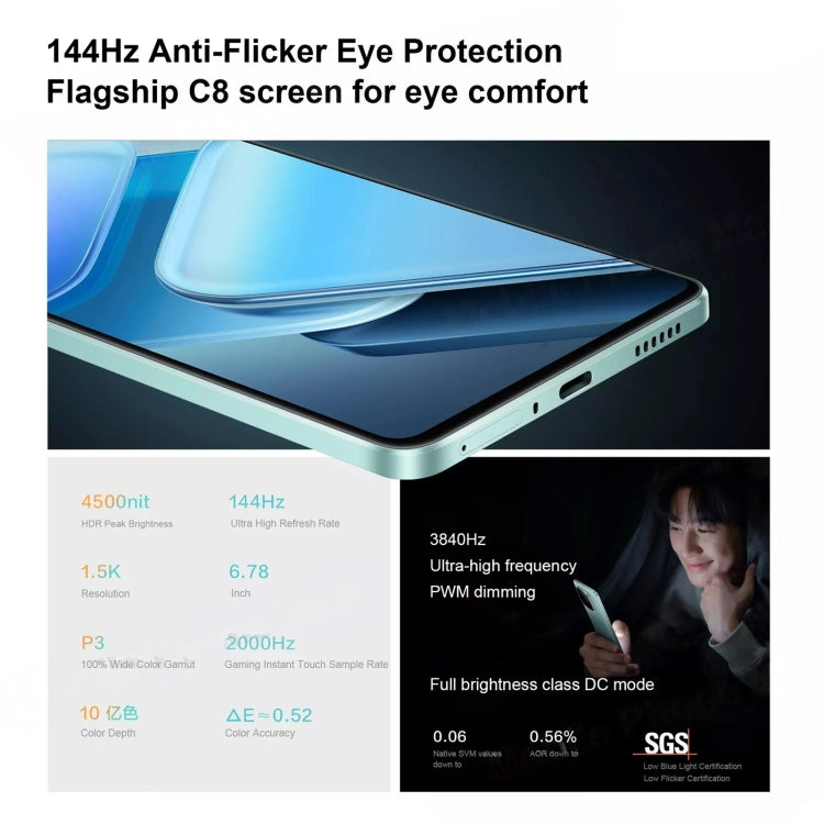 vivo iQOO Z9 Turbo, Dual Back Cameras, 16GB+512GB, Face ID Screen Fingerprint Identification, 6.78 inch Android 14.0 OriginOS 4 Snapdragon 8s Gen 3 Octa Core 3.0GHz, OTG, NFC, Network: 5G, Support Google Play, vivo iQOO Z9 Turbo, 16GB+512GB