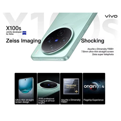 vivo X100s, Triple Back Cameras, 16GB+512GB, Face ID / Fingerprint Identification, 6.78 inch Android 14 OriginOS 4 Dimensity 9300+ Octa Core, OTG, NFC, Network: 5G, Support Google Play, vivo X100s, 16GB+512GB