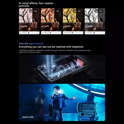 vivo X100s Pro, Triple Back Cameras, 16GB+512GB, Face ID / Fingerprint Identification, 6.78 inch Android 14 OriginOS 4 Dimensity 9300+ Octa Core, OTG, NFC, Network: 5G, Support Google Play, vivo X100s Pro, 16GB+512GB