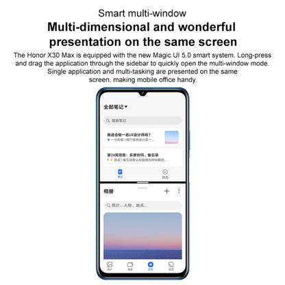Dual Back Cameras, Side Fingerprint Identification, 5000mAh Battery, 7.09 inch Magic UI 5.0 (Android R) Dimensity 900 Octa Core up to 2.4GHz, Network: 5G, NFC, Not Support Google Play, X30 Max 5G 8GB+256GB