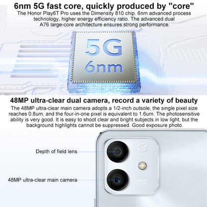 Dual Back Cameras, Side Fingerprint Identification, 4000mAh Battery, 6.7 inch Magic UI 5.0 (Android 11) MediaTek Dimensity 810 Octa Core up to 2.4GHz, Network: 5G, OTG, Not Support Google Play, 8GB+256GB