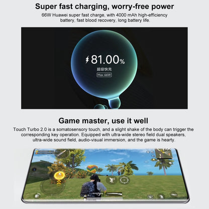 Triple Back Cameras, In-screen Fingerprint Identification, 6.67 inch HarmonyOS 2 Qualcomm Snapdragon 778G 4G Octa Core up to 2.42GHz, Network: 4G, OTG, NFC, Not Support Google Play, nova 10 4G 128GB