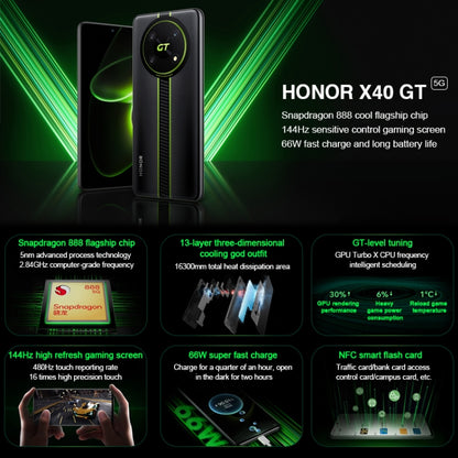 Triple Back Cameras, Side Fingerprint Identification, 4800mAh Battery, 6.81 inch Magic UI 6.1 / Android 12 Snapdragon 888 Octa Core up to 2.84GHz, Network: 5G, OTG, Not Support Google Play, 12GB+256GB