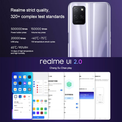 Dual Back Cameras, Side Fingerprint Identification, 5000mAh Battery, 6.5 inch Realme UI 2.0 / Android 11 MediaTek Dimensity 810 Octa Core up to 2.4GHz, Network: 5G, Support Google Play, 4GB+128GB