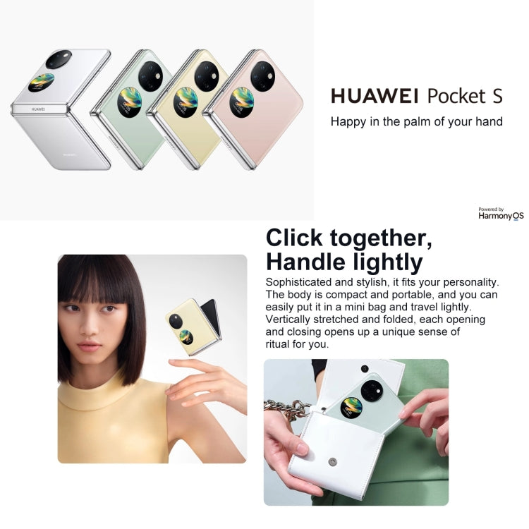 Dual Back Cameras, Side Fingerprint Identification, 6.9 inch + 1.04 inch HarmonyOS 3.0 Snapdragon 778G Octa Core up to 2.42GHz, Network: 4G, OTG, NFC, Not Support Google Play, 256GB Blue, 256GB Mint Green, 256GB Obsidian Black, 256GB Silver, 256GB Pink...