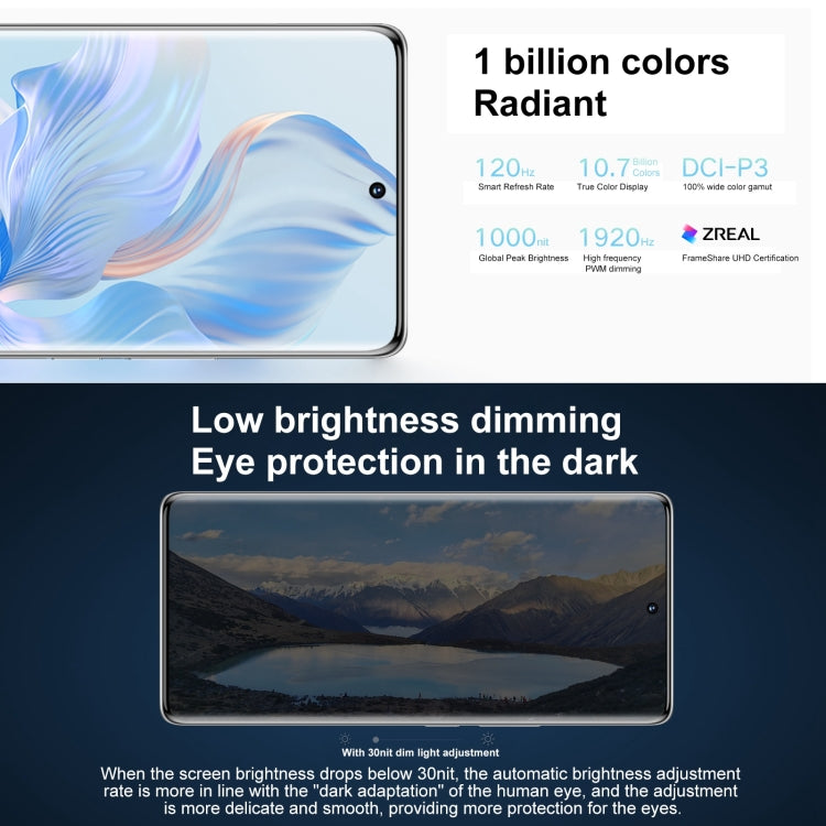 Triple Back Cameras, Screen Fingerprint Identification, 6.67 inch Magic UI 7.0 Qualcomm Snapdragon 782G Octa Core up to  2.7GHz, Network: 5G, OTG, NFC, Not Support Google Play, Honor 80 5G, 12GB+512GB