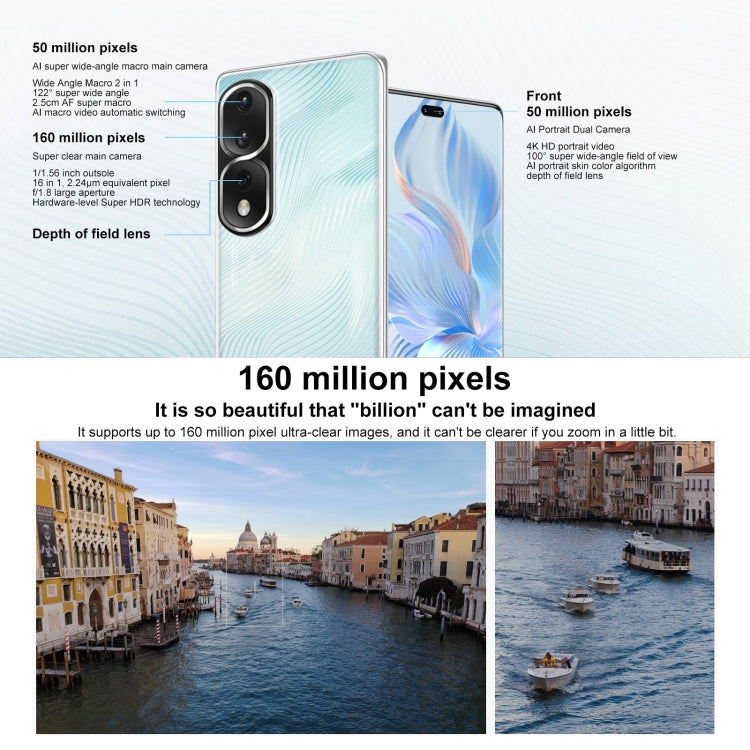 Triple Back Cameras, Screen Fingerprint Identification, 6.78 inch Magic UI 7.0 Qualcomm Snapdragon 8+ Gen1 Octa Core up to  3.0GHz, Network: 5G, OTG, NFC, Not Support Google Play, Honor 80 Pro 5G, 12GB+512GB