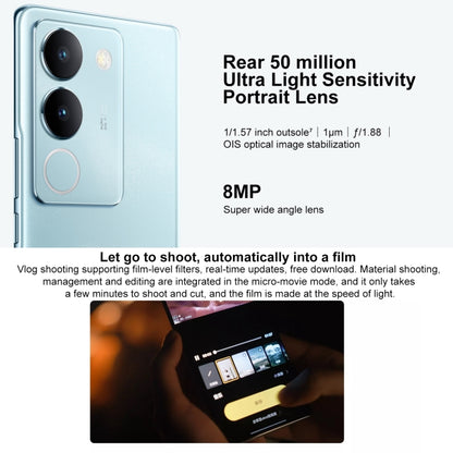 Dual Back Cameras, Screen Fingerprint Identification, 4600mAh Battery, 6.78 inch Android 13 OriginOS 3 Snapdragon 778G+ Octa Core up to 2.5GHz, OTG, NFC, Network: 5G, 12GB+ 256GB