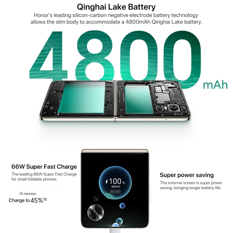 Honor Magic V Flip, 12GB+512GB, 6.8 inch + 4.0 inch Screen MagicOS 8.0 Snapdragon 8+ Gen 1 Octa Core, Network: 5G, NFC, OTG, 12GB+512GB