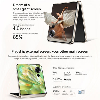 Honor Magic V Flip, 12GB+512GB, 6.8 inch + 4.0 inch Screen MagicOS 8.0 Snapdragon 8+ Gen 1 Octa Core, Network: 5G, NFC, OTG, 12GB+512GB