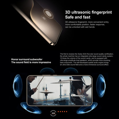 Honor Magic7, 16GB+512GB, Screen Fingerprint, 6.78 inch MagicOS 9.0 / Android 15 Snapdragon 8 Elite 3nm Octa Core, Network: 5G, NFC, OTG, Not Support Google Play, 16GB+512GB