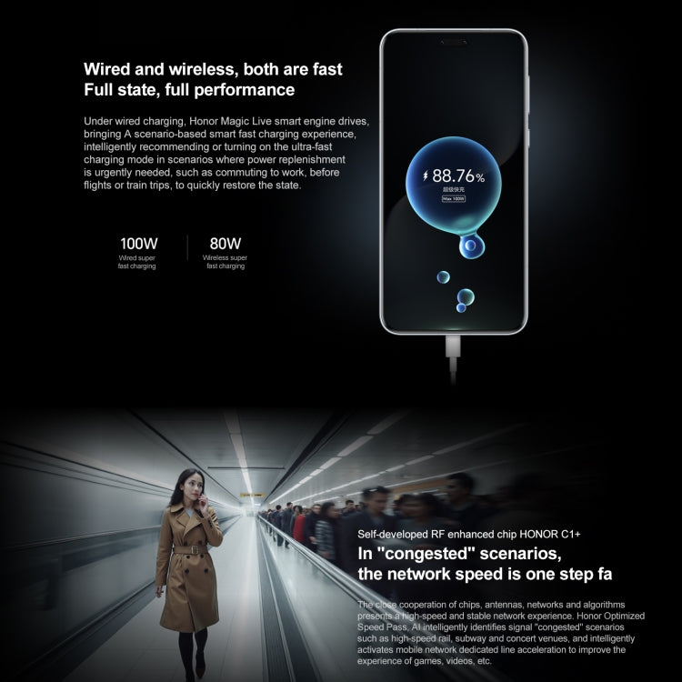 Honor Magic7 Pro, 16GB+1TB, Screen Fingerprint, 6.8 inch MagicOS 9.0 / Android 15 Snapdragon 8 Elite 3nm Octa Core, Network: 5G, NFC, OTG, Not Support Google Play, 16GB+1TB