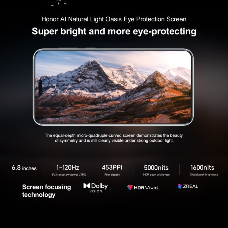 Honor Magic7 Pro, 16GB+1TB, Screen Fingerprint, 6.8 inch MagicOS 9.0 / Android 15 Snapdragon 8 Elite 3nm Octa Core, Network: 5G, NFC, OTG, Not Support Google Play, 16GB+1TB