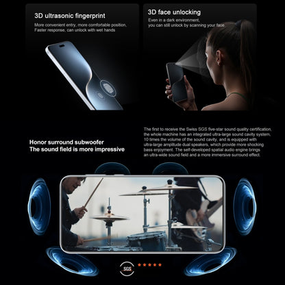 Honor Magic7 Pro, 16GB+1TB, Screen Fingerprint, 6.8 inch MagicOS 9.0 / Android 15 Snapdragon 8 Elite 3nm Octa Core, Network: 5G, NFC, OTG, Not Support Google Play, 16GB+1TB