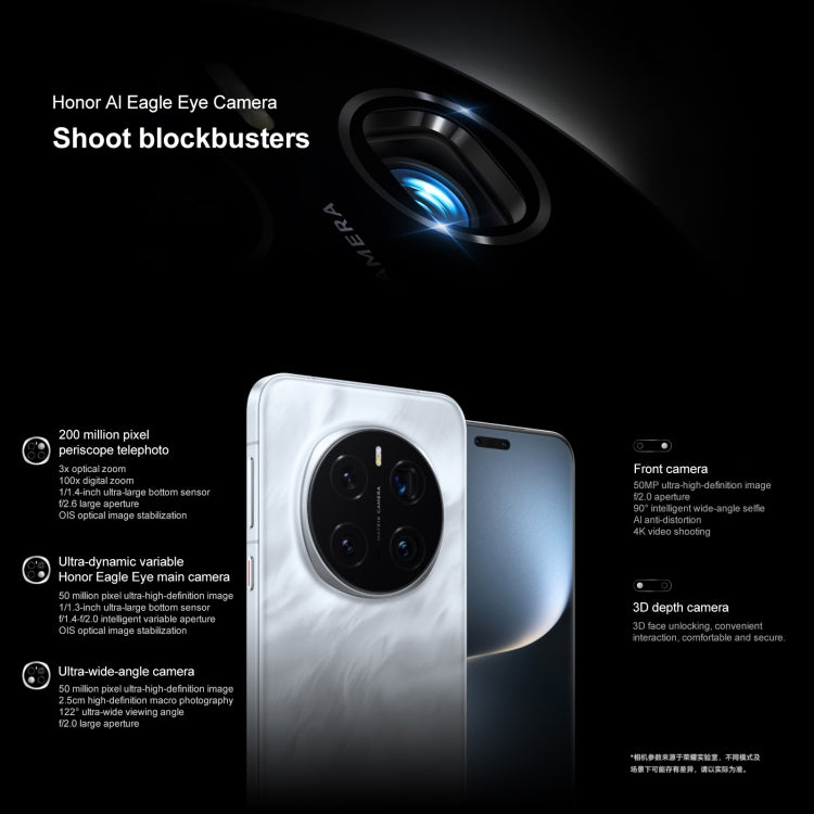 Honor Magic7 Pro, 16GB+1TB, Screen Fingerprint, 6.8 inch MagicOS 9.0 / Android 15 Snapdragon 8 Elite 3nm Octa Core, Network: 5G, NFC, OTG, Not Support Google Play, 16GB+1TB