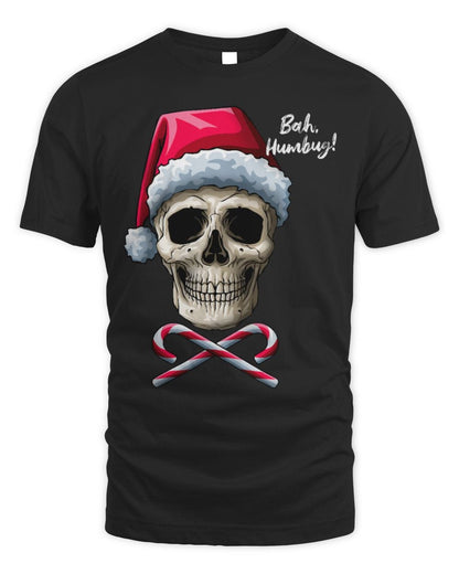 Cute Skull Bah Humbug Funny Santa Christmas Cross Candy Cane