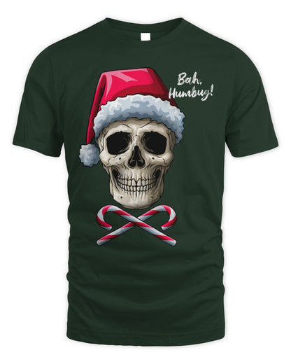Cute Skull Bah Humbug Funny Santa Christmas Cross Candy Cane