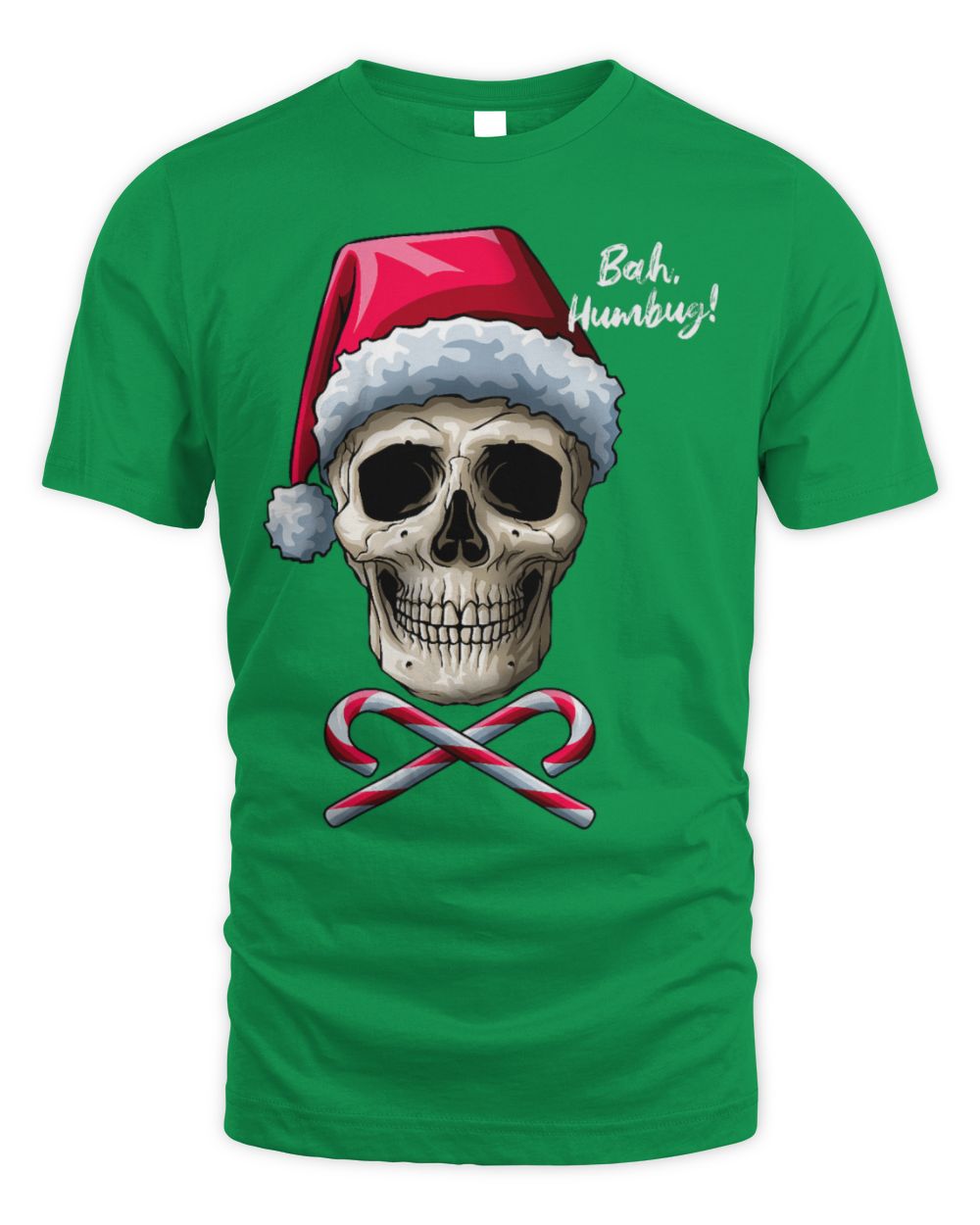 Cute Skull Bah Humbug Funny Santa Christmas Cross Candy Cane